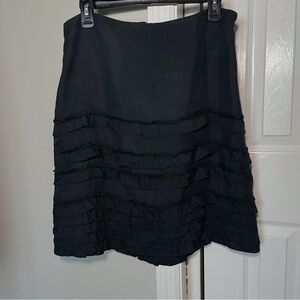 Ralph Ralph Lauren navy blue silk small ruffle skirt size 12